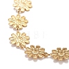 Enamel Daisy Link Chain Necklace NJEW-P220-01G-06-3