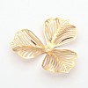 3-Petal Flower Rack Plating Iron Bead Caps LS-X-IFIN-D071-2