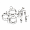 Non-Tarnish 201 Stainless Steel Toggle Clasps STAS-S103-05-1-2