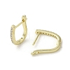 Brass Micro Pave Cubic Zirconia Arch Hoop Earring EJEW-C082-02C-G-2