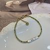 Faceted Cubic Zirconia Beaded Bracelets WG13B90-01-1