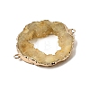 Dyed Natural Druzy Agate Slice Nuggets Links Connector Charms G-P614-04G-01-2