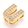 Brass Micro Pave Cubic Zirconia Charms KK-N254-217G-U-2