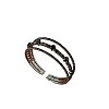 Adjustable Zinc Alloy Rhinestone Cuff Bangles for Women FS-WG009BE-01-4