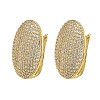 Brass Micro Pave Clear Cubic Zirconia Hoop Earrings EJEW-C182-01G-4