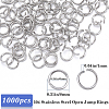 304 1000pcs Stainless Steel Open Jump Rings STAS-SP0001-71C-2