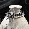 Punk Style Alloy Plastic Charm Bracelets BJEW-K269-01P-5