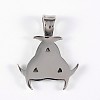 Tarnish Resistant 316 Surgical Stainless Steel Pendants STAS-E070-38-2