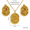 304 Stainless Steel Pendant Necklaces & Stud Earrings FS-WG14082-03-1