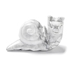 Natural Howlite Carved Healing Snail Figurines G-K342-02C-2
