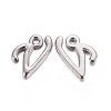 Platinum Plated Alloy Letter Pendants LS-PALLOY-J718-01P-V-1