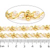 Brass with Glass Beads Link Chains AJEW-Z028-01G-2