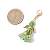 Glass Seed Beaded Angel Pendant Decoration HJEW-MZ00159-04-3