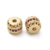 Brass Micro Pave Cubic Zirconia Beads KK-C071-06G-02-2