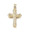 Brass Micro Pave Clear Cubic Zirconia Pendants CU-CBA9883-05K-G-1