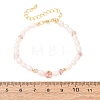 Natural Strawberry Quartz Chip and Rice Natural Pearl Beaded Bracelets GG-CBA3297-13G-C-5