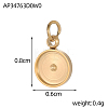 304 Stainless Steel Pendant Cabochon Settings STAS-OY006-37G-2