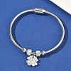 304 Stainless Steel Charm Bangles for Women BJEW-D429-02G-4