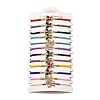 12Pcs 12 Colors Polyester Bracelets BJEW-P340-12B-G-1