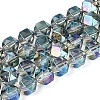 Electroplate Glass Beads Strands EGLA-T021-21G-1