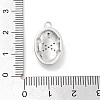 Brass Micro Pave Clear Cubic Zirconia Pendants ZIRC-I067-01F-3