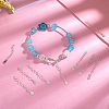 12Pcs 925 Sterling Silver End with Extender Chains and Teardrop Charms STER-GO0001-56-4