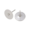 Tarnish Resistant 316 Surgical Stainless Steel Flat Round Blank Peg Stud Earring Settings STAS-R073-06B-1