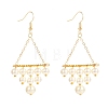 Vintage Glass Pearl Dangle Earrings for Girl Women Gift EJEW-TA00007-1