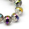 Electroplate Glass Beads Strands EGLA-Q069-A02-1