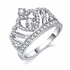 Fashionable Alloy Rhinestone Finger Rings FS-WG5016E-01-5