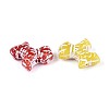 Dog Painted Glass Beads GLAA-T025-67M-02-2