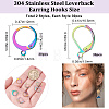 60Pcs 2 Style 304 Stainless Steel Leverback Earring Findings STAS-CN0001-17-2