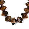 Natural Tiger Eye Round & Cone Beaded Necklaces NJEW-N064-03D-3