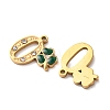 304 Stainless Steel Enamel & Rhinestone Pendants STAS-B130-01G-0-2