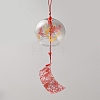 Japanese Glass Wind Chimes HJEW-WH0042-163C-1