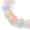 Candy Color Acrylic Heart Beaded Stretch Bracelets for Women BJEW-JB10156-4