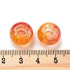 Two Tone Transparent Crackle Acrylic European Beads TACR-P009-B01-01-3