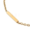 304 Stainless Steel Rectangle Link Chain Necklaces for Women NJEW-K255-06G-1