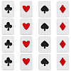 48Pcs 4 Style Playing Card Theme Polyester Embroidery Cloth Iron on/Sew on Patches PATC-FH0001-04-1