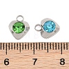 201 Stainless Steel Rhinestone Pendants RB-CBABFDA-15P-3