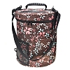 Flower Pattern Oxford Zipper Knitting Bucket Bag with Handle PW-WG31343-05-1