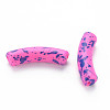 Opaque Spray Painted Acrylic Beads MACR-S372-002F-B06-2