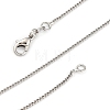 1mm Rack Plating Brass Twisted Chain Necklaces for Women Men MAK-L044-31P-4