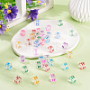 50Pcs Acrylic European Beads MACR-TADJ0001-13H-6