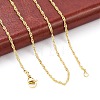Brass Singapore Chains Necklace for Women NJEW-P265-07G-1
