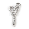 Brass Micro Pave Clear Cubic Zirconia Pendants LS-KK-L238-19P-1