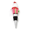 Christmas Theme Aluminium Alloy & PVC Wine Bottle Stoppers FIND-Q091-01E-2