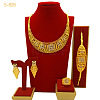 Alloy Crystal Rhinestone Chain Necklaces & Stud Earrings & Rings & Link Bracelets Sets WGA1AA0-02-1