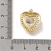 Brass Micro Pave Clear Cubic Zirconia Pendants CU-CBAA556-11A-3