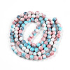 Baking Paint Glass Beads Strands LS-DGLA-N003-8mm-C03-3